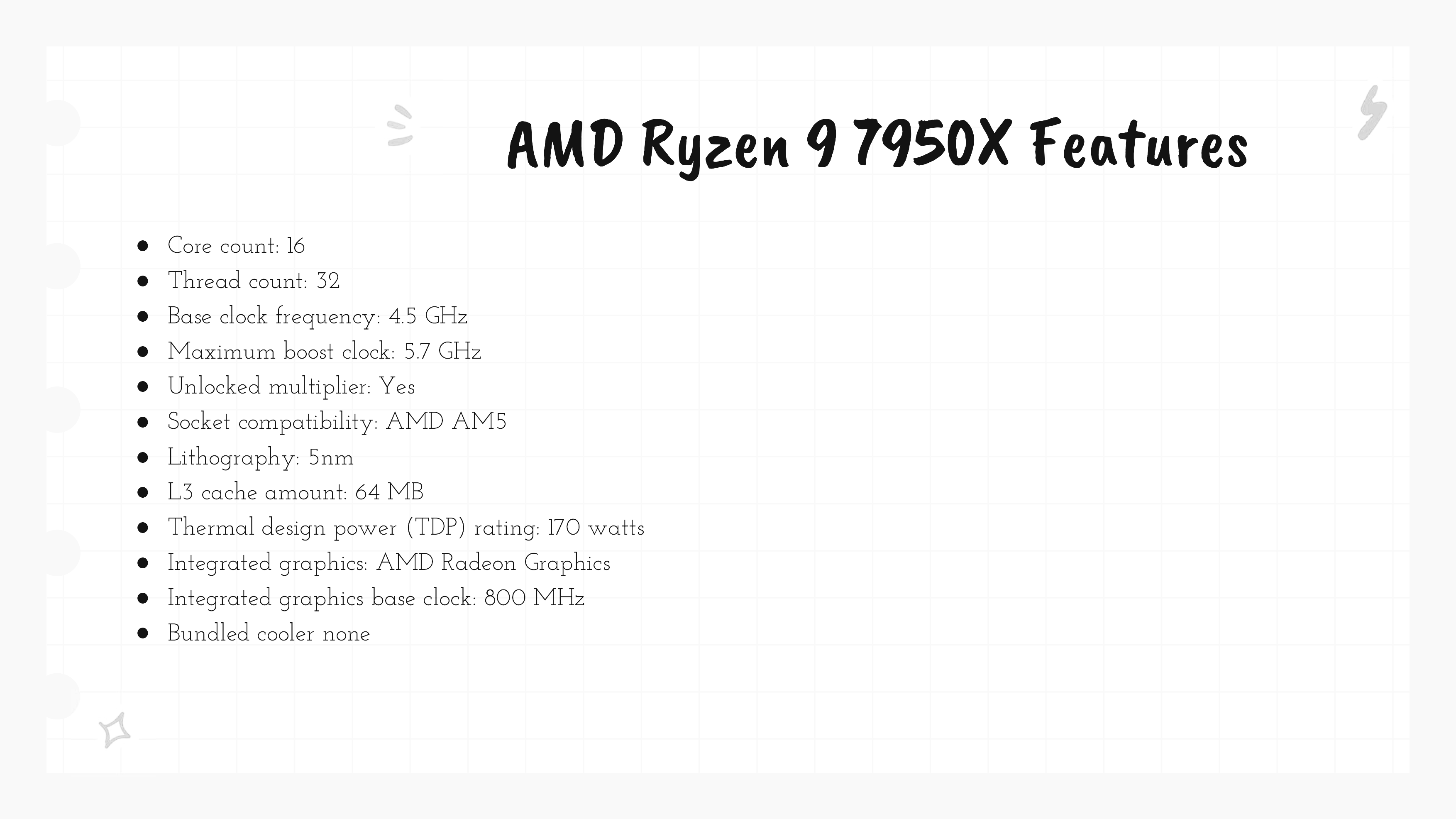 AMD Ryzen 9 7950X Features
